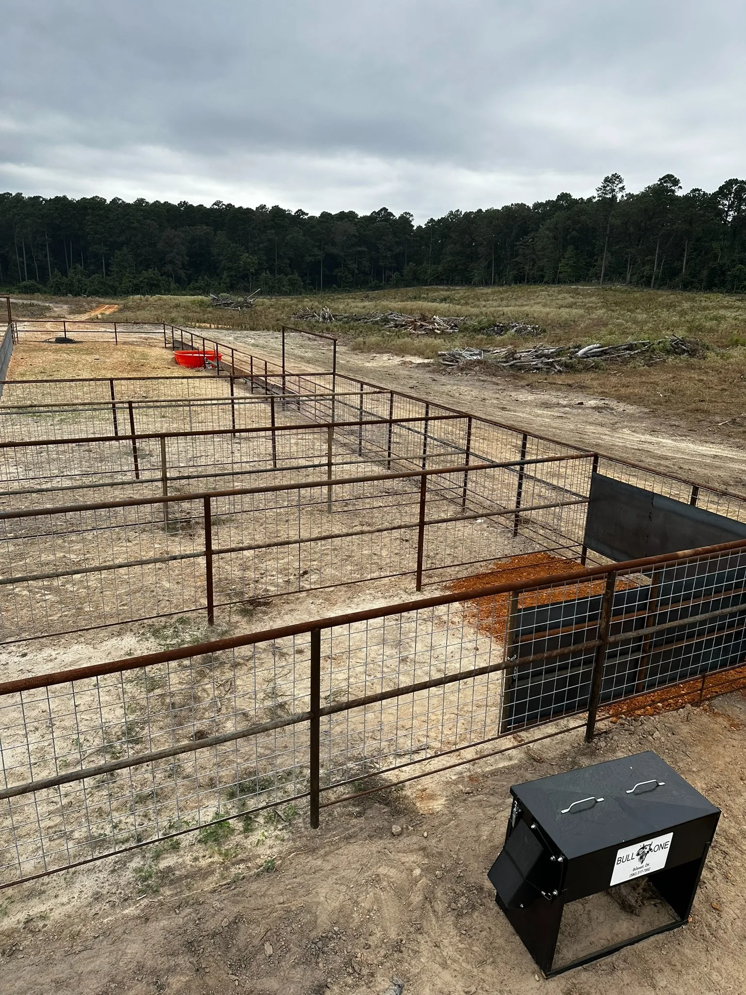 Steel working pens and cattle alleys