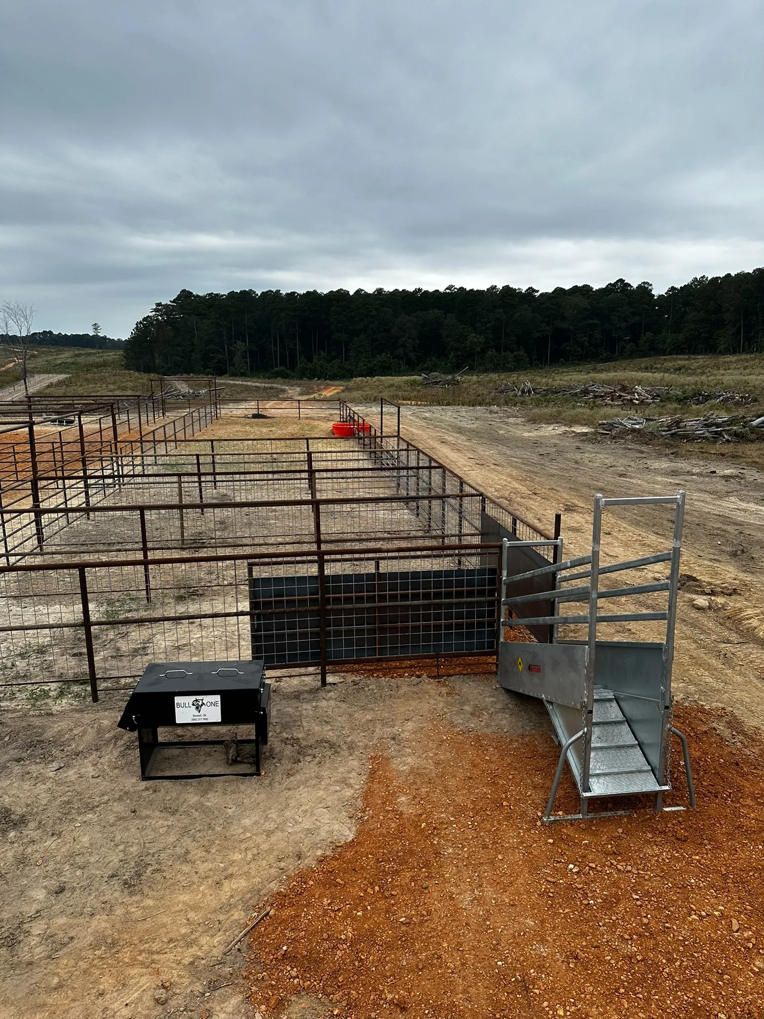 New working cattle pens under construction
